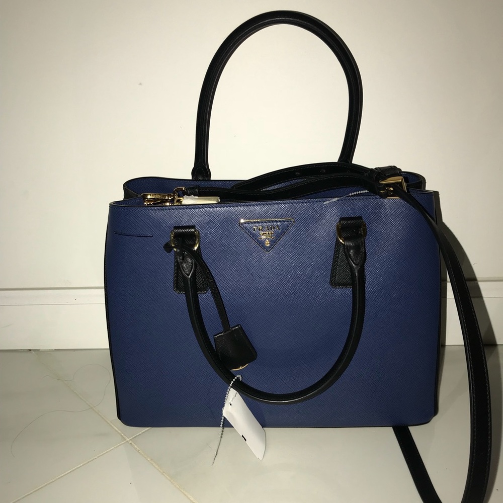 Prada navy purse clutch crossbody